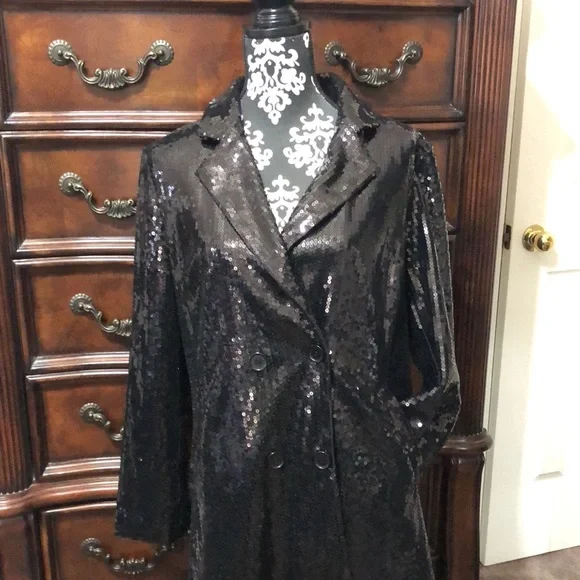 Womens Black Sequence Jacket - Picture 2 of 4